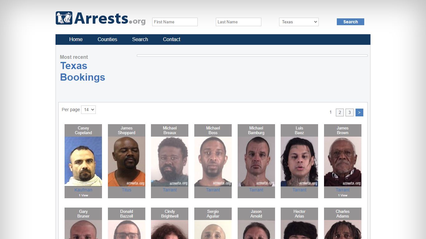 Texas Arrests and Inmate Search